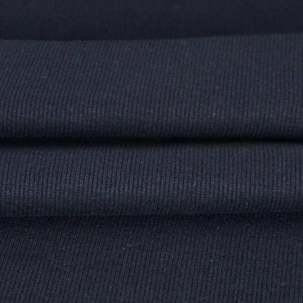 Rippenbündchen Feinripp 2x2 schwarz